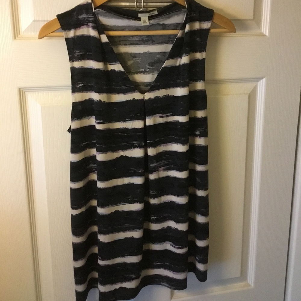 Nordstrom Halogen V-Neckline Sleeveless Blouse Top